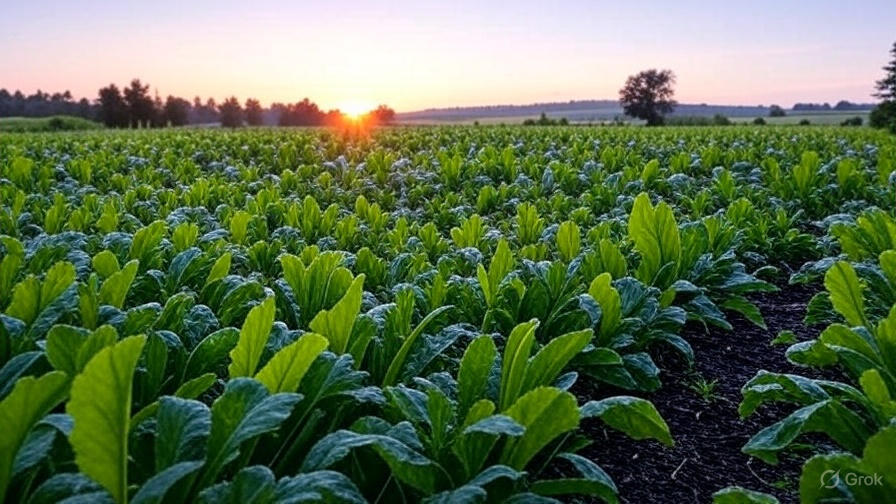 Swedish countryside with sugar beet fields